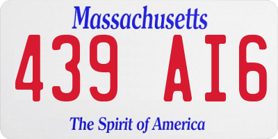 MA license plate 439AI6