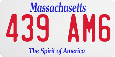 MA license plate 439AM6