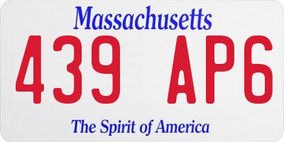 MA license plate 439AP6