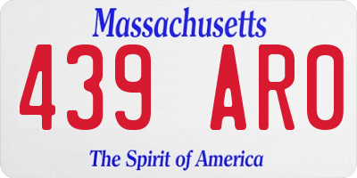 MA license plate 439AR0