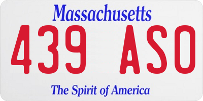MA license plate 439AS0