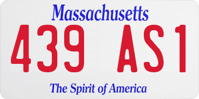 MA license plate 439AS1