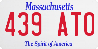 MA license plate 439AT0