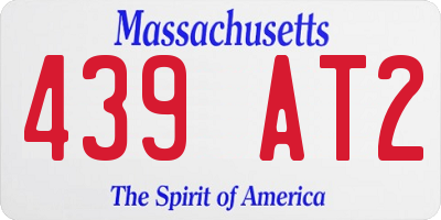 MA license plate 439AT2