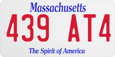 MA license plate 439AT4