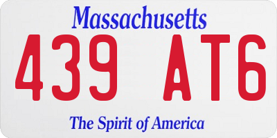 MA license plate 439AT6