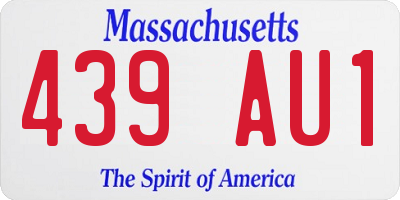 MA license plate 439AU1