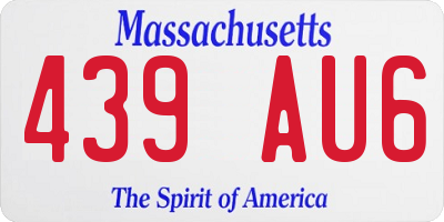 MA license plate 439AU6