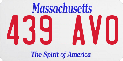 MA license plate 439AV0