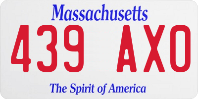 MA license plate 439AX0