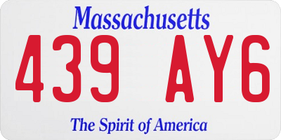 MA license plate 439AY6