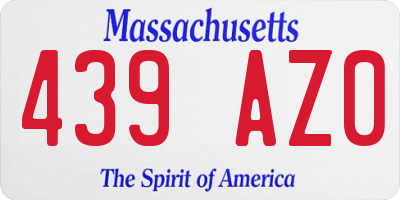 MA license plate 439AZ0