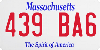 MA license plate 439BA6
