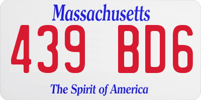 MA license plate 439BD6