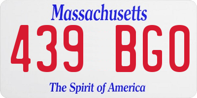 MA license plate 439BG0