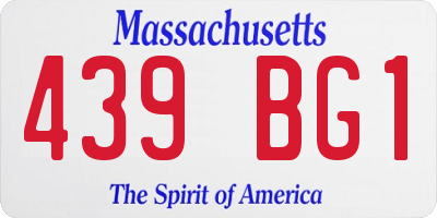 MA license plate 439BG1