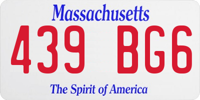 MA license plate 439BG6