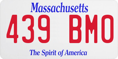 MA license plate 439BM0