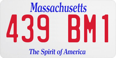 MA license plate 439BM1