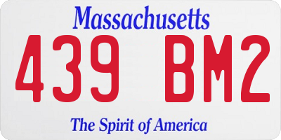 MA license plate 439BM2