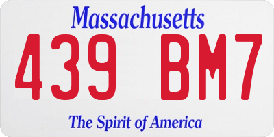 MA license plate 439BM7