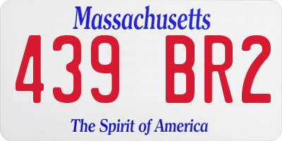 MA license plate 439BR2