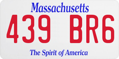 MA license plate 439BR6