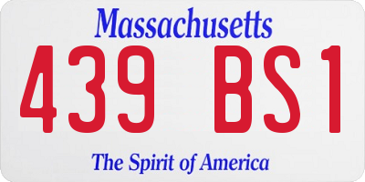 MA license plate 439BS1