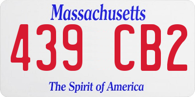 MA license plate 439CB2
