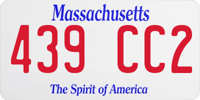 MA license plate 439CC2