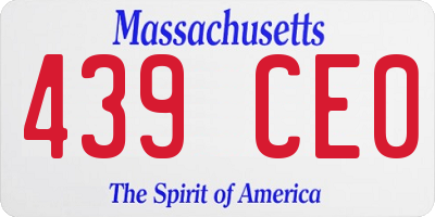 MA license plate 439CE0