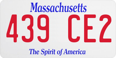 MA license plate 439CE2