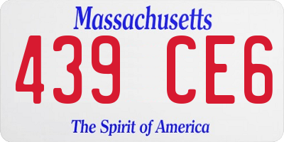 MA license plate 439CE6