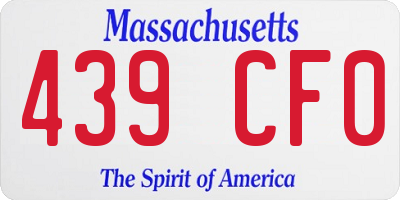 MA license plate 439CF0