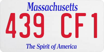 MA license plate 439CF1