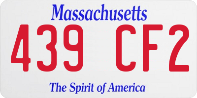 MA license plate 439CF2