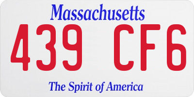 MA license plate 439CF6