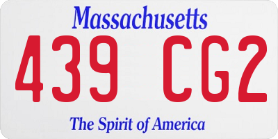 MA license plate 439CG2