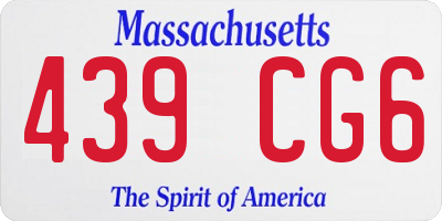 MA license plate 439CG6