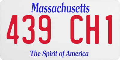 MA license plate 439CH1