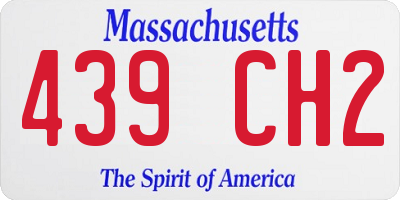 MA license plate 439CH2