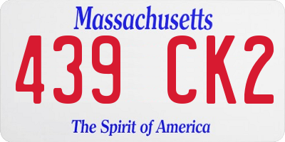MA license plate 439CK2