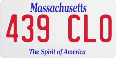 MA license plate 439CL0