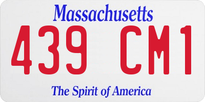 MA license plate 439CM1