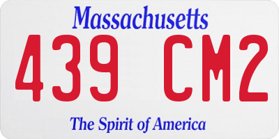 MA license plate 439CM2