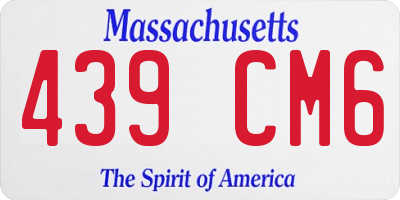 MA license plate 439CM6