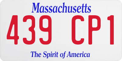 MA license plate 439CP1