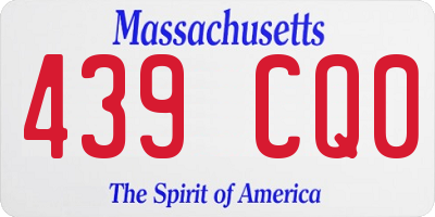 MA license plate 439CQ0