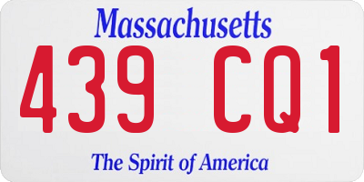 MA license plate 439CQ1