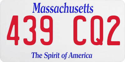 MA license plate 439CQ2